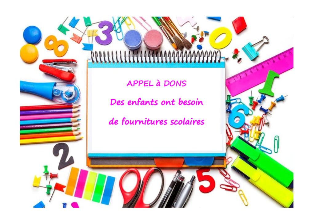 Appel à dons de fournitures scolaires – Association ESPOIR